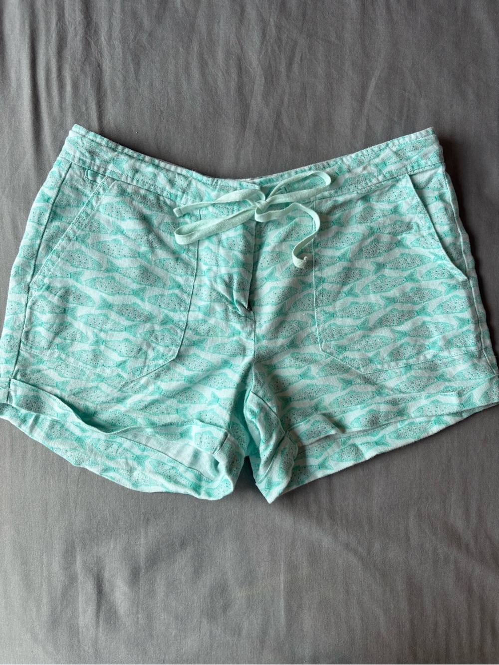 Vineyard Vines Teal Fish Shorts